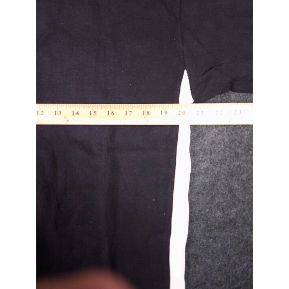 John Ashford Shirt Mens Medium 1/4 Zip Black Long Sleeve Pullover Turtleneck Y2K - Picture 7 of 12